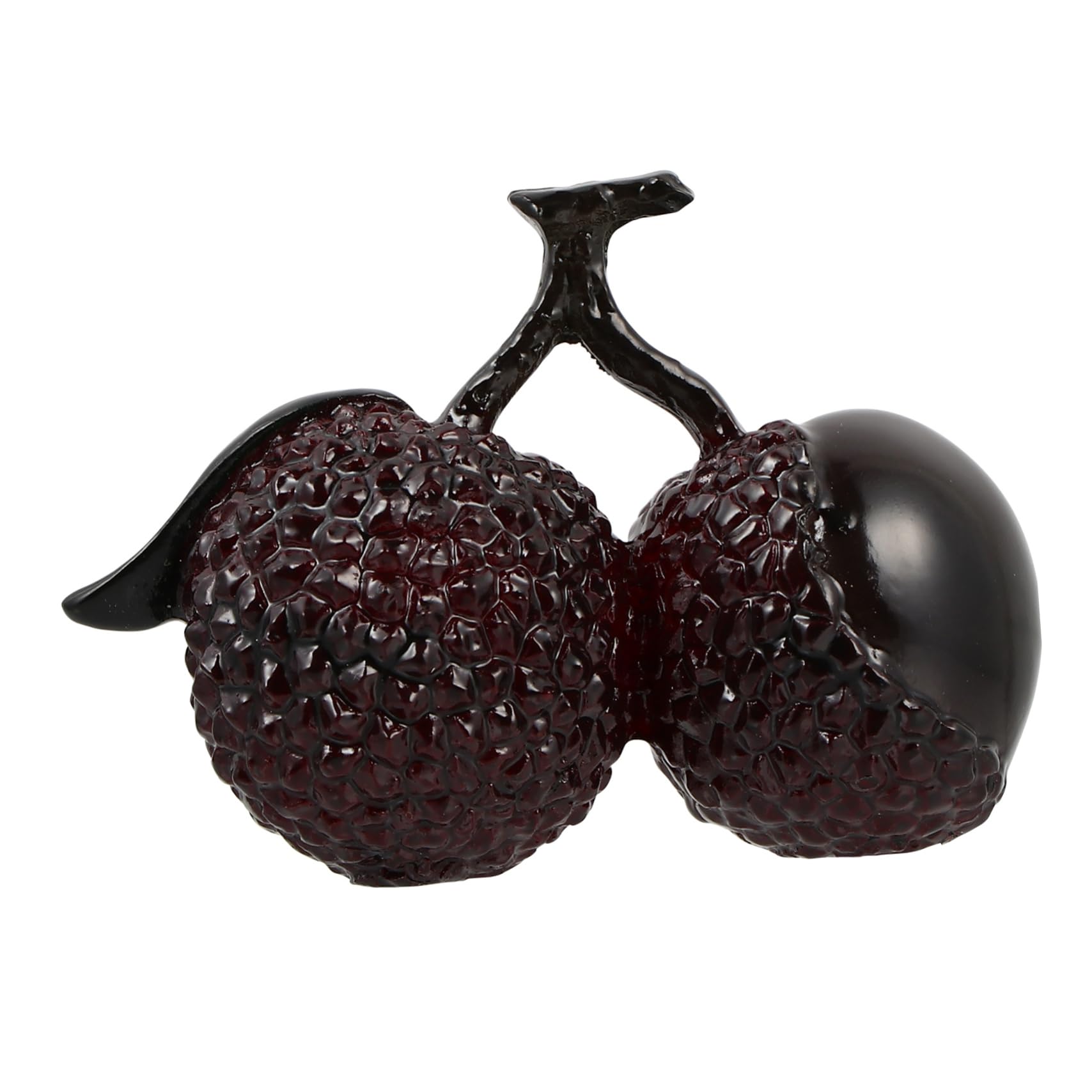 BESTonZON 1pc Lychee Tea Pet Chinese Decor Table Top Decor Artificiales Para Fake Fruit Props Prosperity Statue Tea Table Ornament Resin Kung Fu Tea Tray Ornament Small Cake