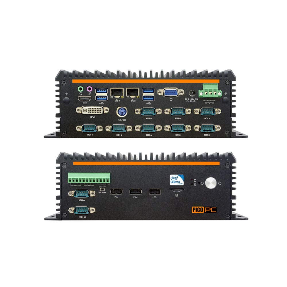 3865U 2 LAN 10 COM GPIO Fanless Industrial Mini PC Mini PC Desktop Computer (con 8GB DDR4 RAM e 240GB SSD mSATA)