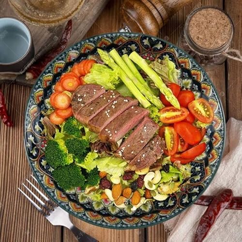 Qlans Serving Bowls 10.2Inch 75 Oz Fruit Bowls Salad Bowls, Pasta Bowl Set Of 2, Serving Dishes For Entertaining, Vibrant Color Large Bowls For Party,Microwave & Dishwasher Safe （Multicolor） #TOP1