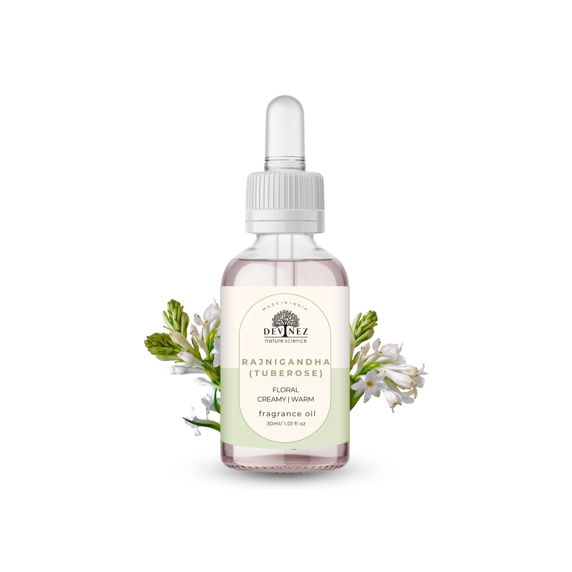 Devinez Rajnigandha (Tuberose) Fragrance Oil 30ml - Intense Floral Perfume Oil, Long Lasting Creamy White Flower Aroma for Men & Women (IFRA Certified)-picture-27