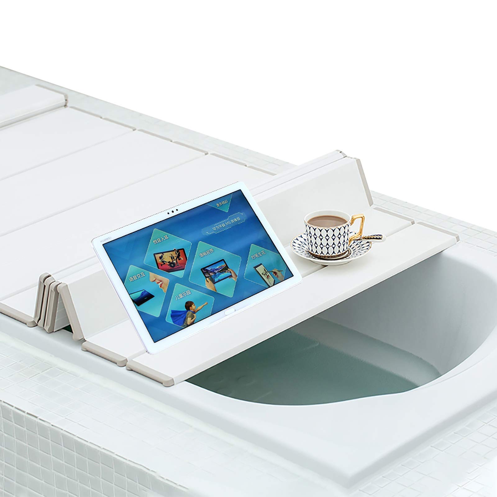 Cubierta para bañera aislante que mantiene el agua caliente con su tapa plegable