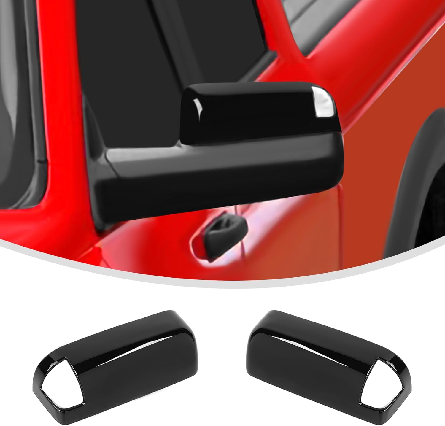 Linskip Driver and Passenger Side Mirror Covers Compatible with 2009-2018 Dodge Ram 1500 & 2019-2023 Ram 1500 Classic, Door Mirror Bezel Caps for Ram 1500(Black)