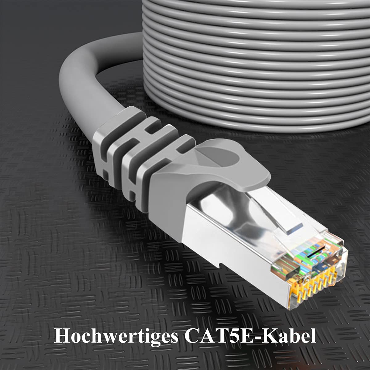 AKINGUAR Ethernet-Kabel Cat 5e - 100ft/30.4m Wetterfest