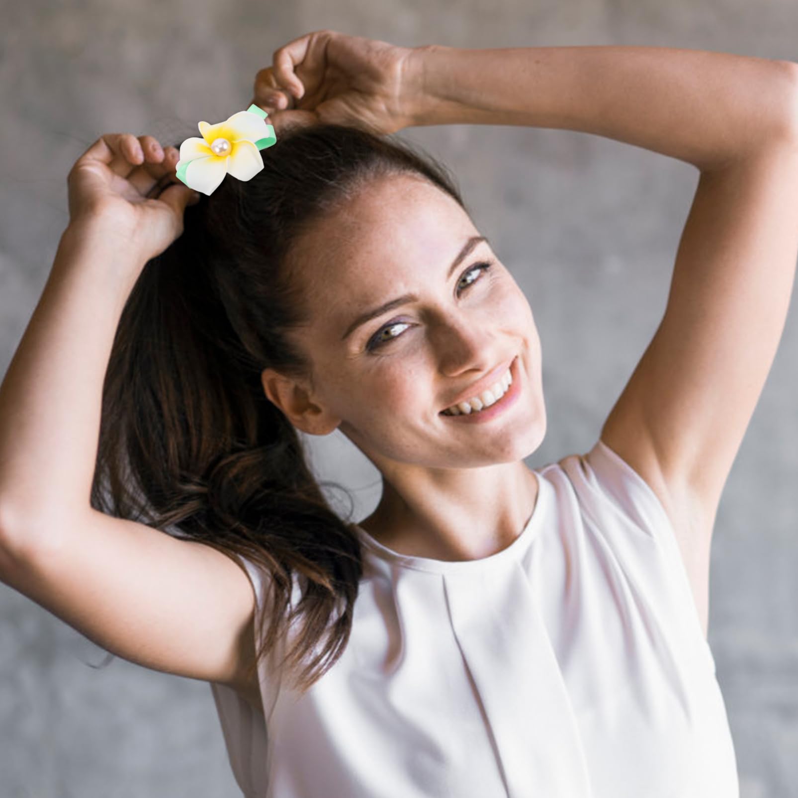Pince à Cheveux Fleur Hawaïenne 2 Pièces pour Femmes, Élégante