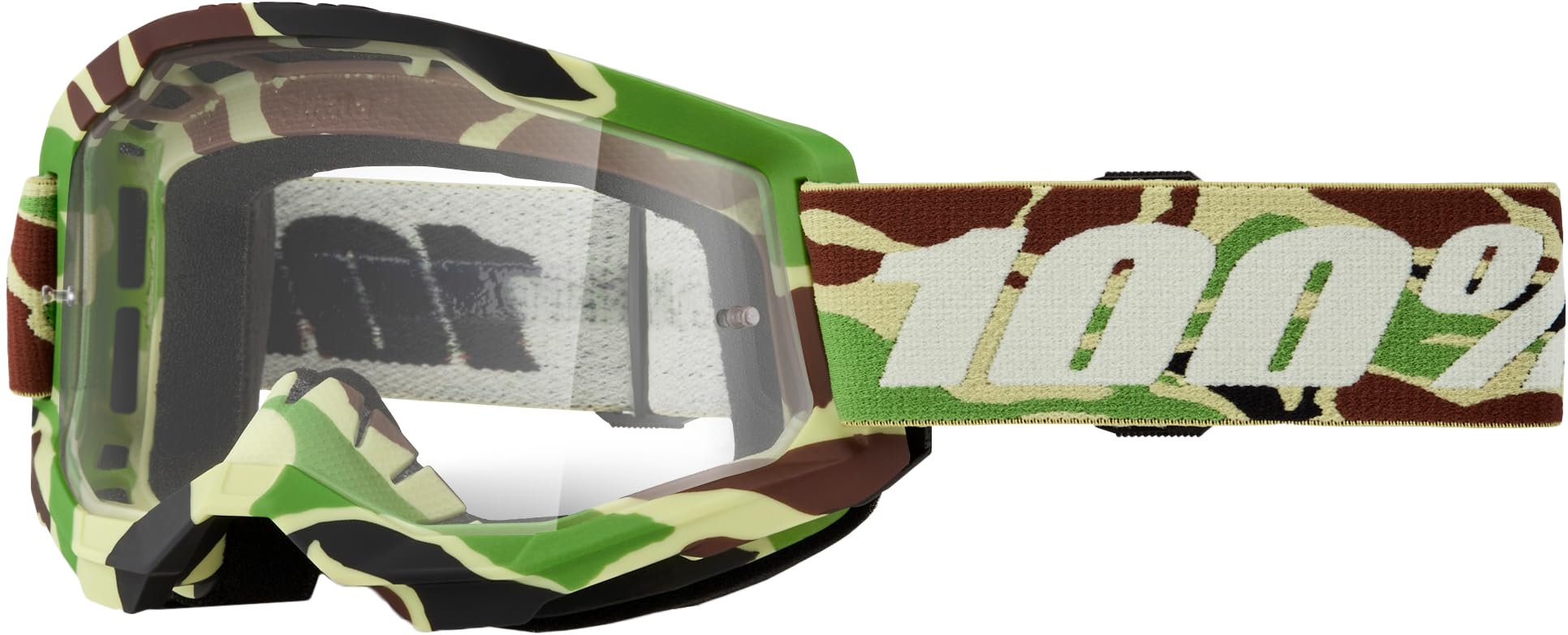 100% Maschera Strata 2 War Camo - Lente Trasparente