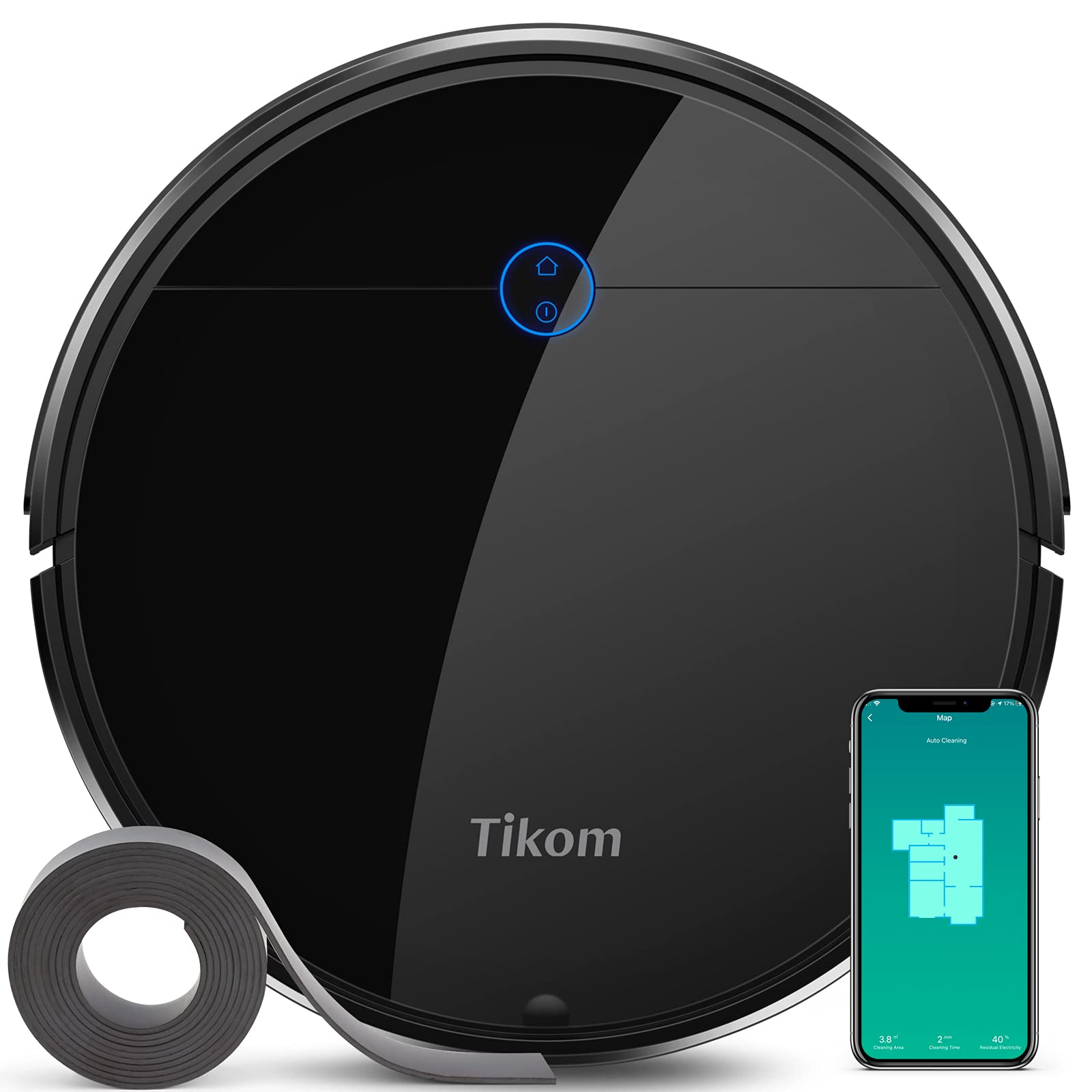 Sponsored Ad - Robot Vacuum Cleaner - Tikom G7000, 2700Pa Suction, Gyroscope Smart Navigation, WiFi, Self-Charging, Bounda...