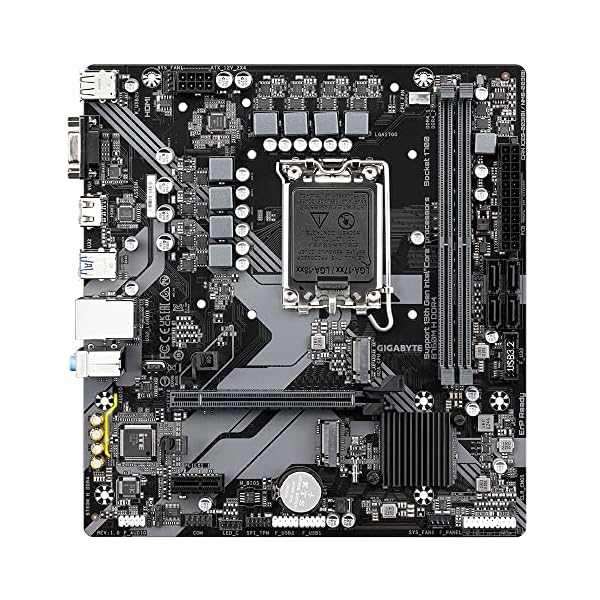 GIGABYTE B760M H DDR4 Placa Base - Soporta CPUs Intel Core de 14ª generación, VRM Digital de 6+1+1 Fases, hasta 3200MHz DDR4 (OC), 2xPCIe 4.0 M.2, GbE LAN, USB 3.2 Gen1 - Image 3
