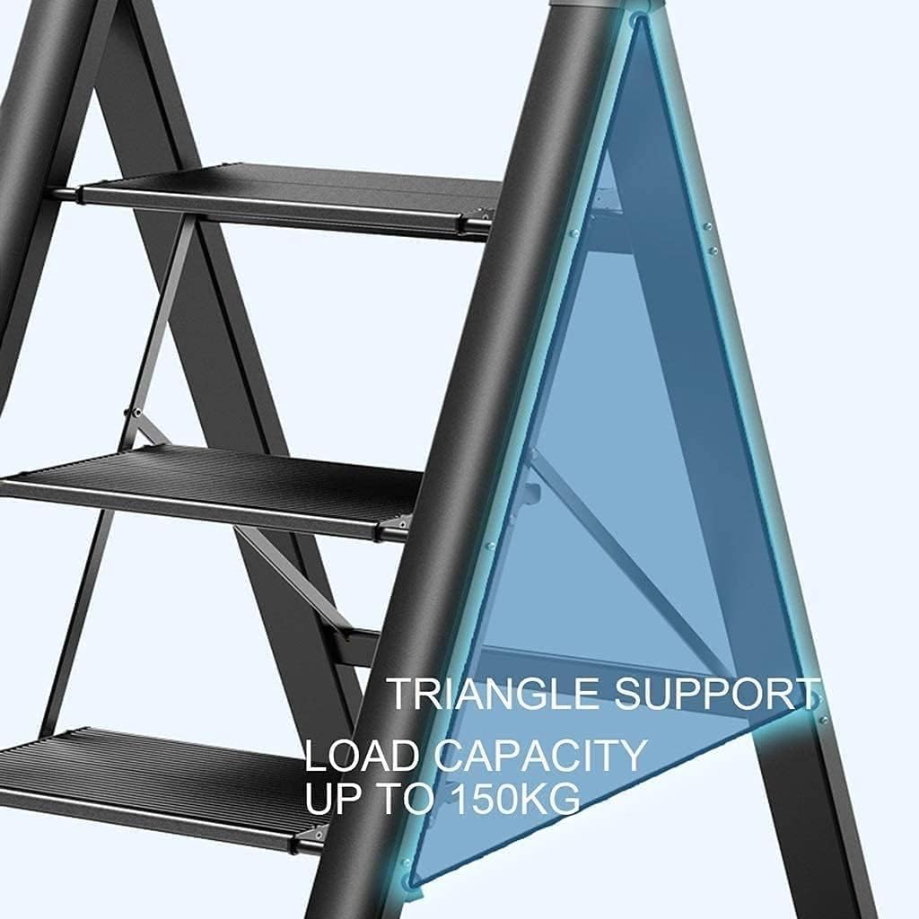 OKUOKA Ladders,Step Ladder Folding Stepladder Aluminum Step Stool Ladder Multifunctional Collapsible Ladder Stool Multi-Purpose Scaffold Ladders Heavy Stepladder Multi-Purpose Scaffold La