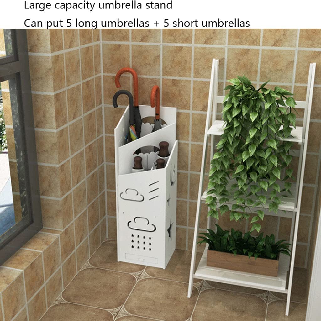 Portaombrelli Creativo e Moderno con Sistema di Scarico per l'Acqua in Legno Ingegnerizzato
