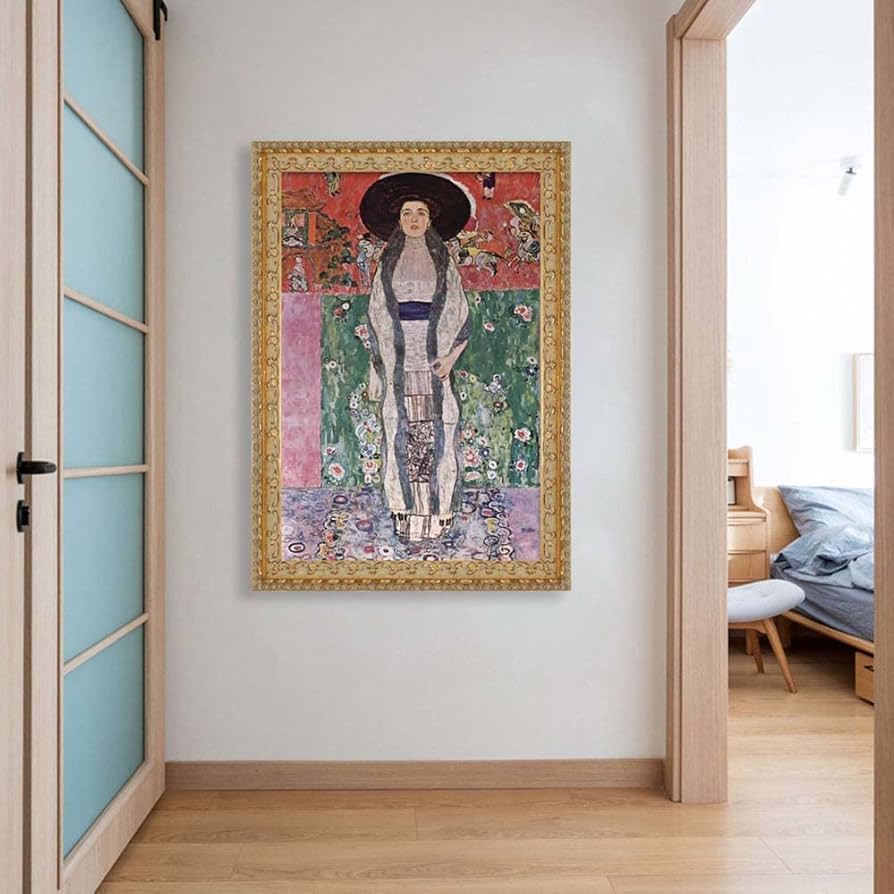 グスタフ・クリムト アデーレ・ブロッホ＝バウアーの肖像複製画IKEA製フレーム クリムト アデーレ・ブロッホ＝バウアーの肖像 ジクレー