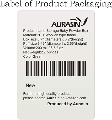 Miniatura 54 de Caja de soplo de polvo de bebé sin BPA, grande de 2.8 pulgadas, estuche de polvo esponjoso para después del baño, contenedor de polvo de