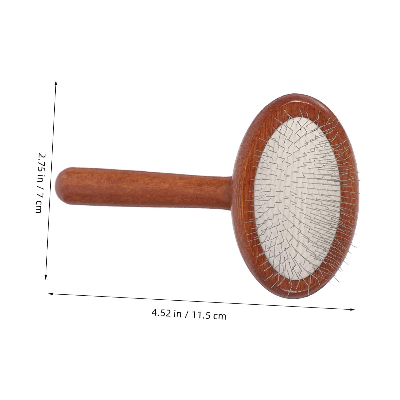 SEWOART Ergonomic Wooden Hair Brush for Dogs Deshedding Tool Pet Grooming Slicker Brush for Short Long Hair