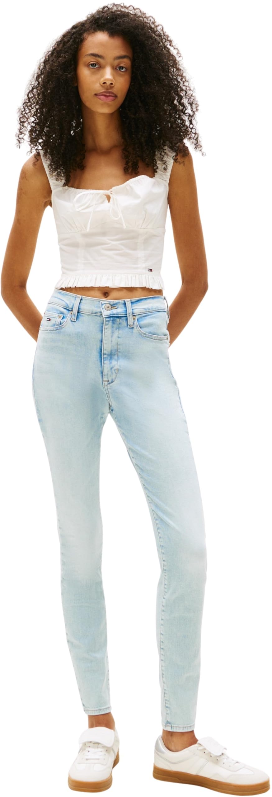 Tommy Jeans Damen Jeans Hose Sylvia Skinny Fit, Blau (Denim Ultra Light), 26W/32L – Ansicht 2