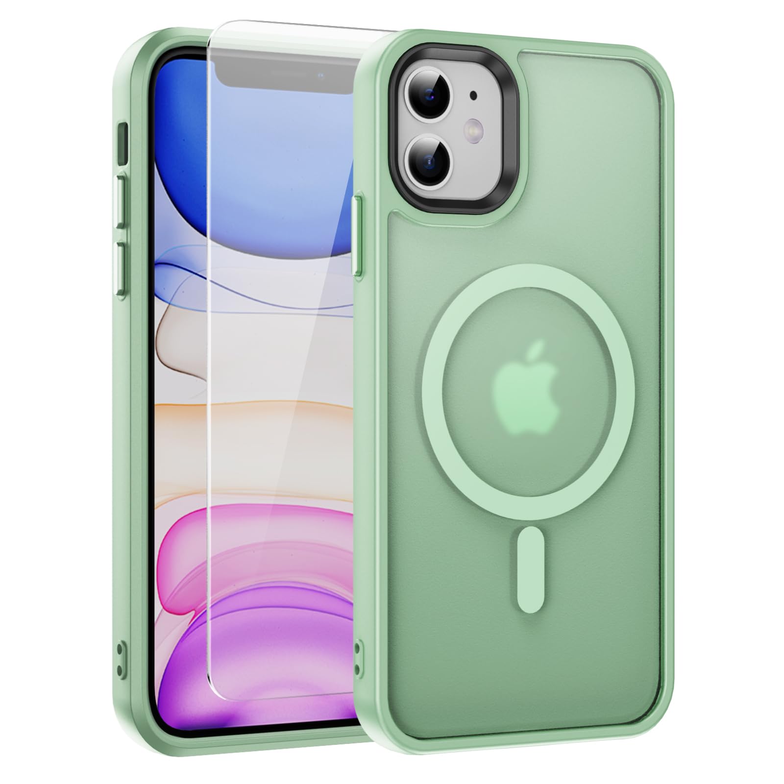 Apple iPhone 11 グリーン 本体　&magsafe case Matte Green iPhone 11 Case with MagSafe - Protect your