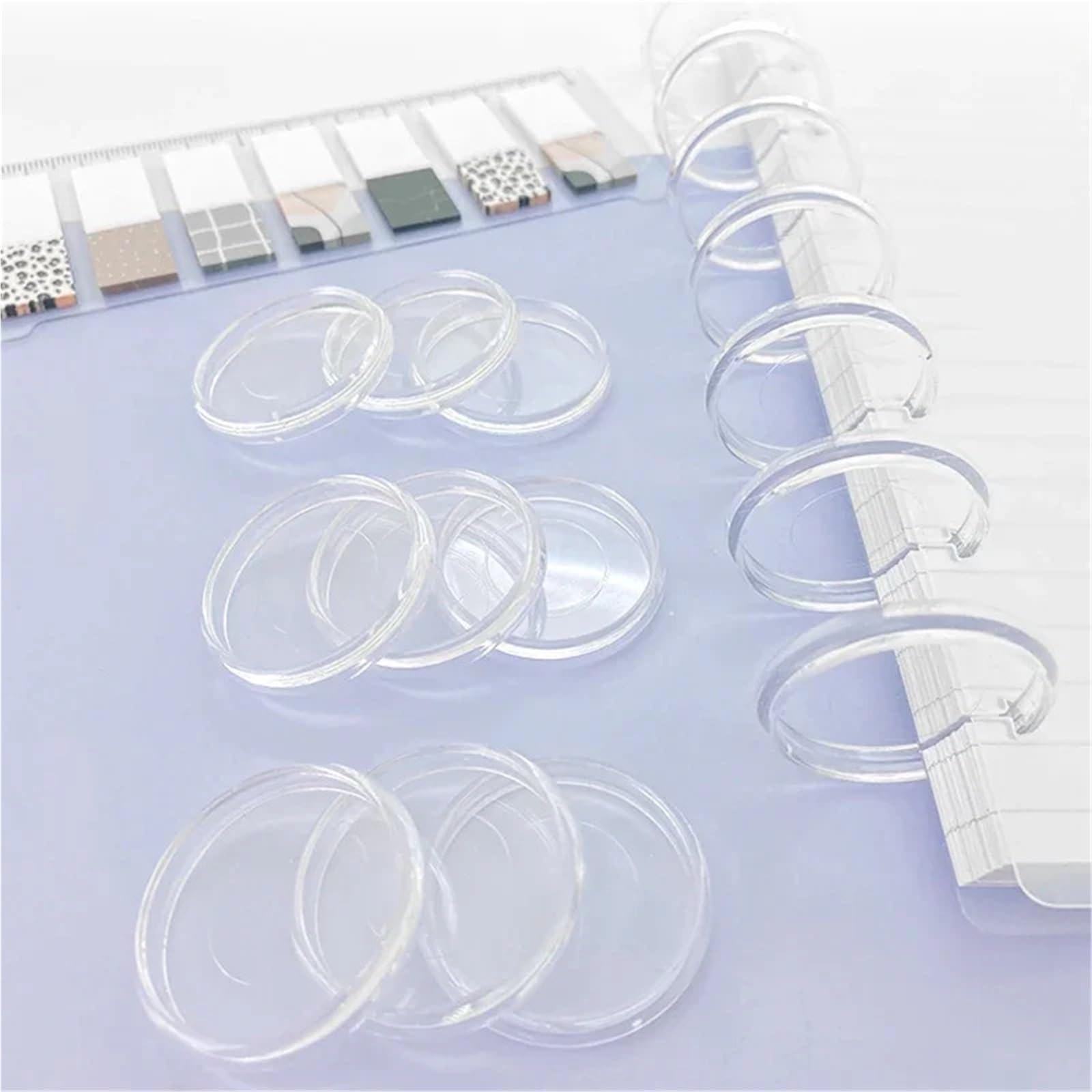 Set di 1000 anelli per raccoglitori a foglia, 24 mm