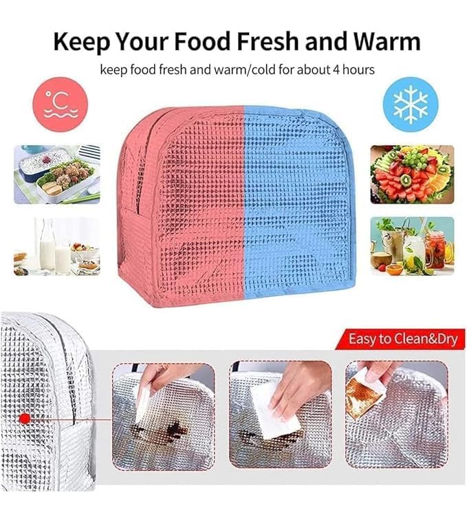 Image of Eco-Friendly Insulated Lunch Bag with Smart Organizer for Office, School, Gym & Outdoor - Reusable, Durable, and Stylish Storage for Men, Women, and Kids (Cartoon)