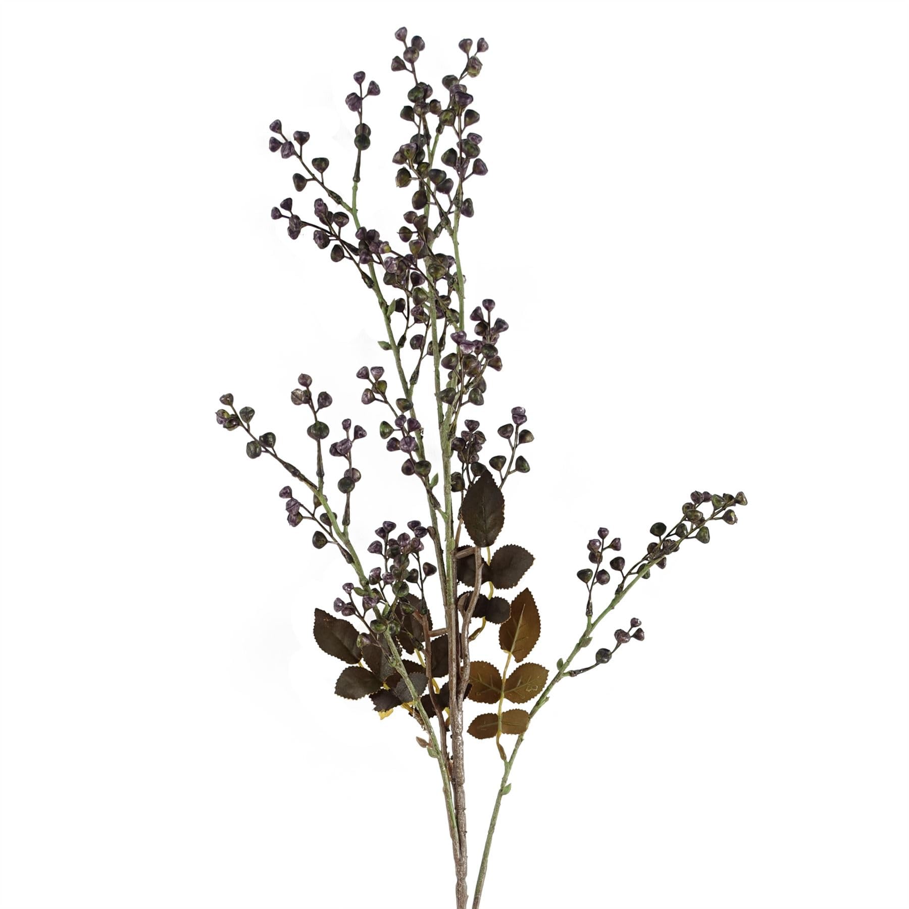 Leaf 85Cm Artificial Dark Berry Stem from B&Q