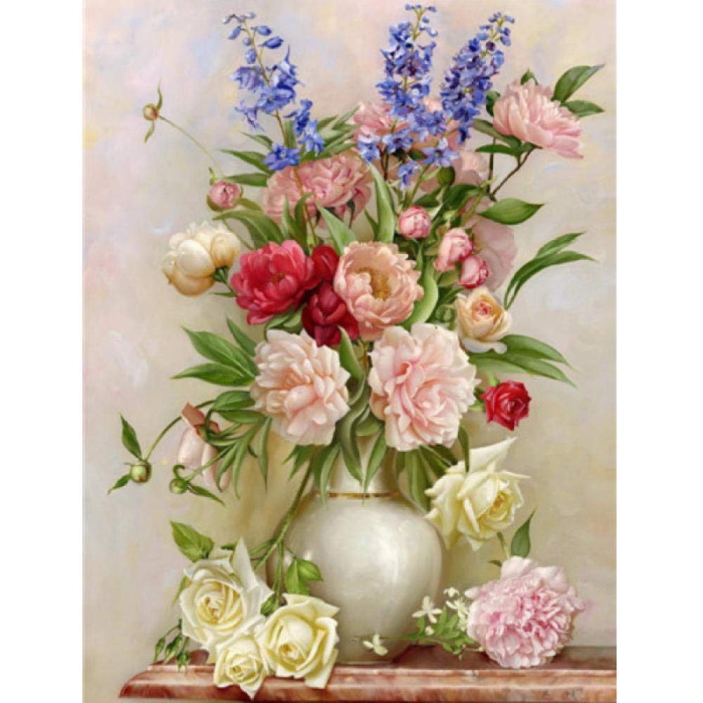TIANZXS5d diy diamond painting full drill Flower-1 diamond painting kits for adults Diamond Painting Kits DIY Art Craft Home Wall Decoration 40X50 cm