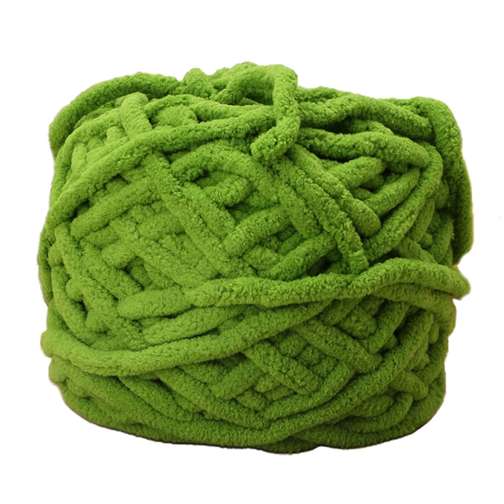 RK-HYTQWR 100G/1Ball Soft Cotton Hand Knitting Yarn Chunky Woven Bulky Crochet Worested,Thick Icicle Wool,Autumn Fragrance Green