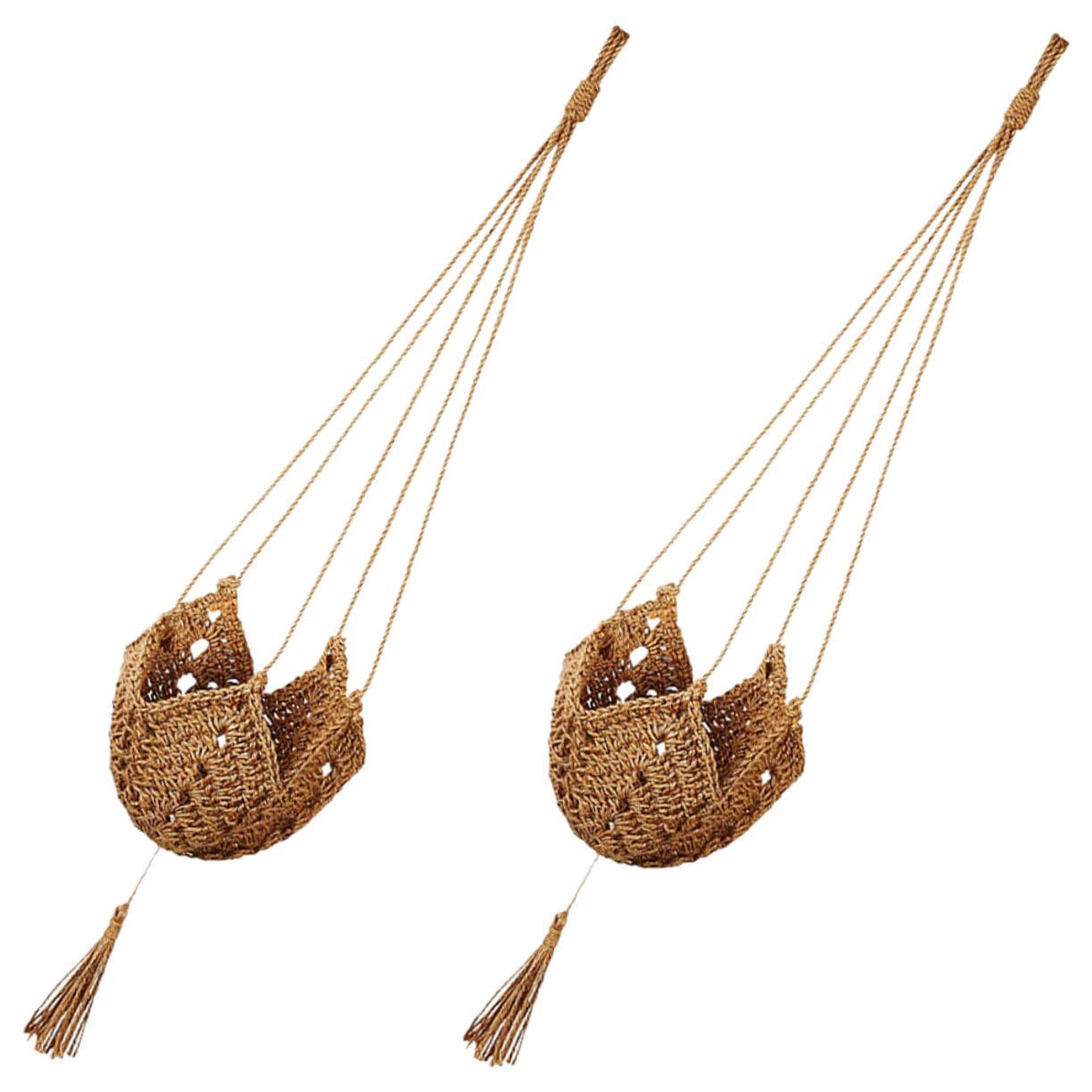 Yardwe 3 Set Di Portavasi Da Giardino in Macramè Decorazione Rustica Fioriera Sospesa Multiuso Per La Decorazione Della Casa 2 Pezzi * 3