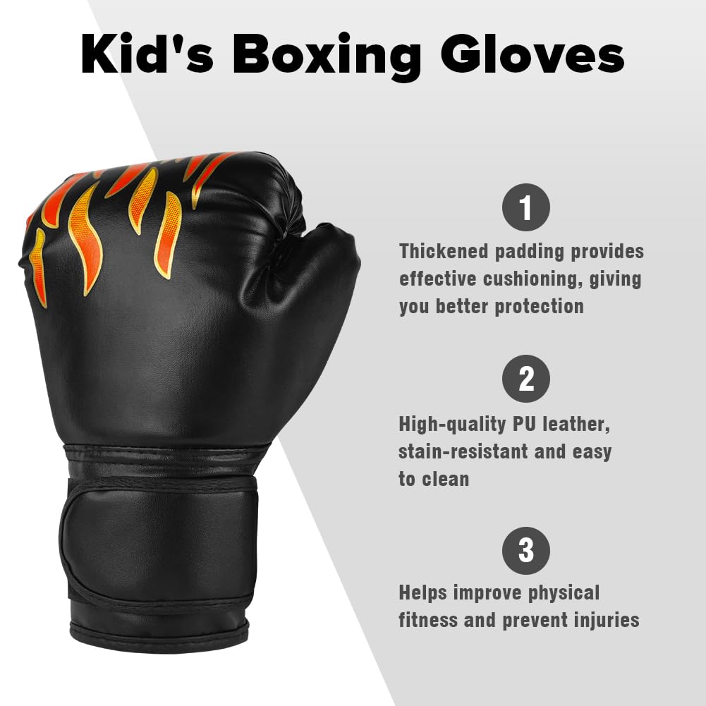 Guantoni Da Boxe Bambini Flintronic - Per 3-8 Anni, Pelle Sintetica, Traspiranti, Per MMA E Arti Marziali - Foto 12