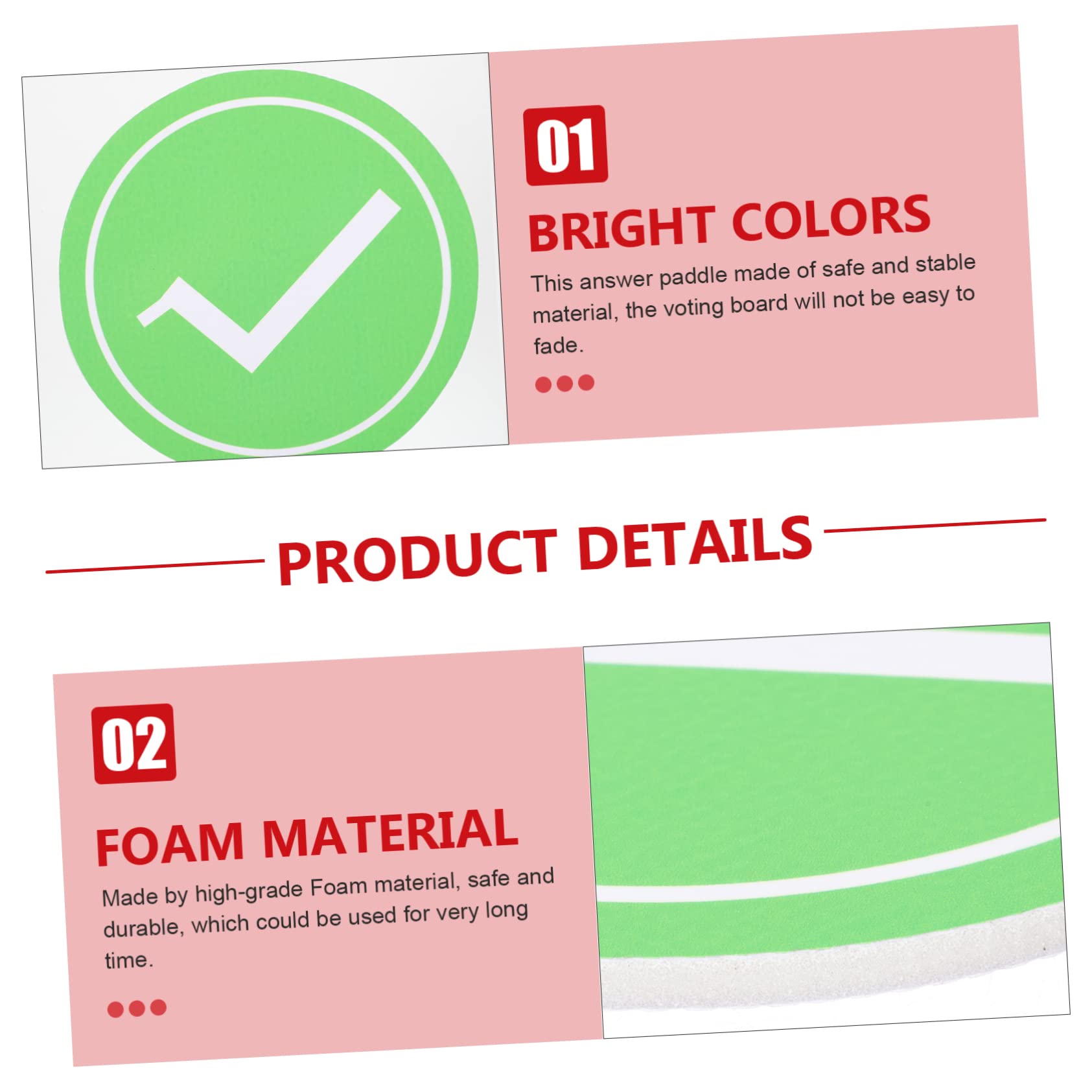 Operitacx 10 Pièces Pagaies Plastique Double Face Pour Outils De Vote