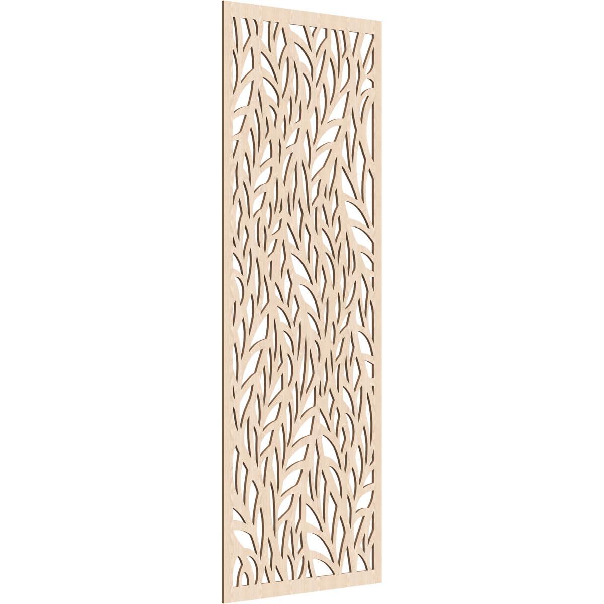 Ortonville Decorative Pierced Fretwork Wood Wall Panels, 29 3/8"W x 74 3/8"H x 1/4"T, Red Oak