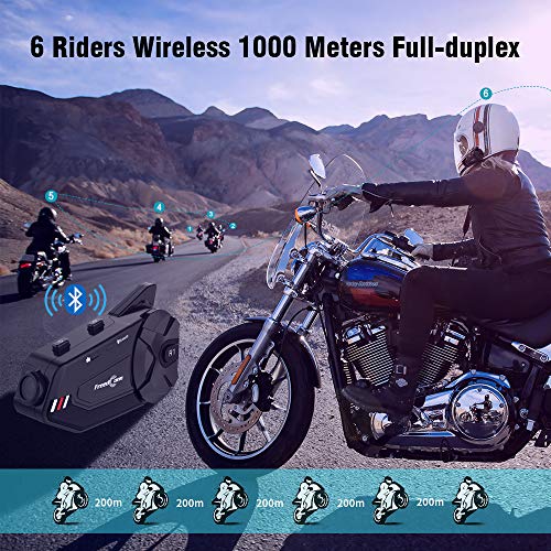 Image of Martian Motocycle Helmet Bluetooth Headset Wireless Waterproof Moto Biking & Skiiing /BlueT-S2 /1000M Intercom /2 in 1 Microphone