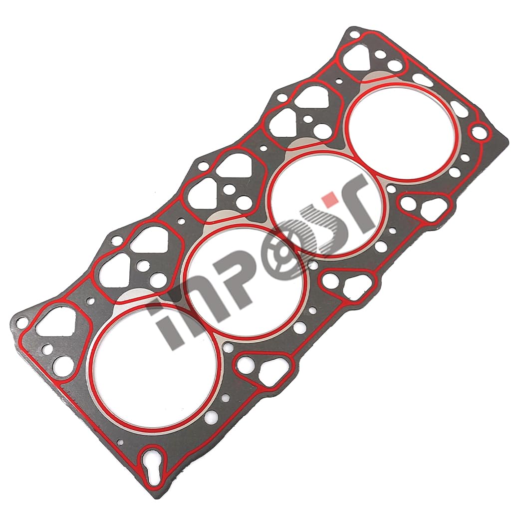 Junta de culata 4LE1 compatible con Isuzu EX55 ZX55UR ZX55 ZX55 Reparación de motor de excavadora (junta de cabeza de grafito)