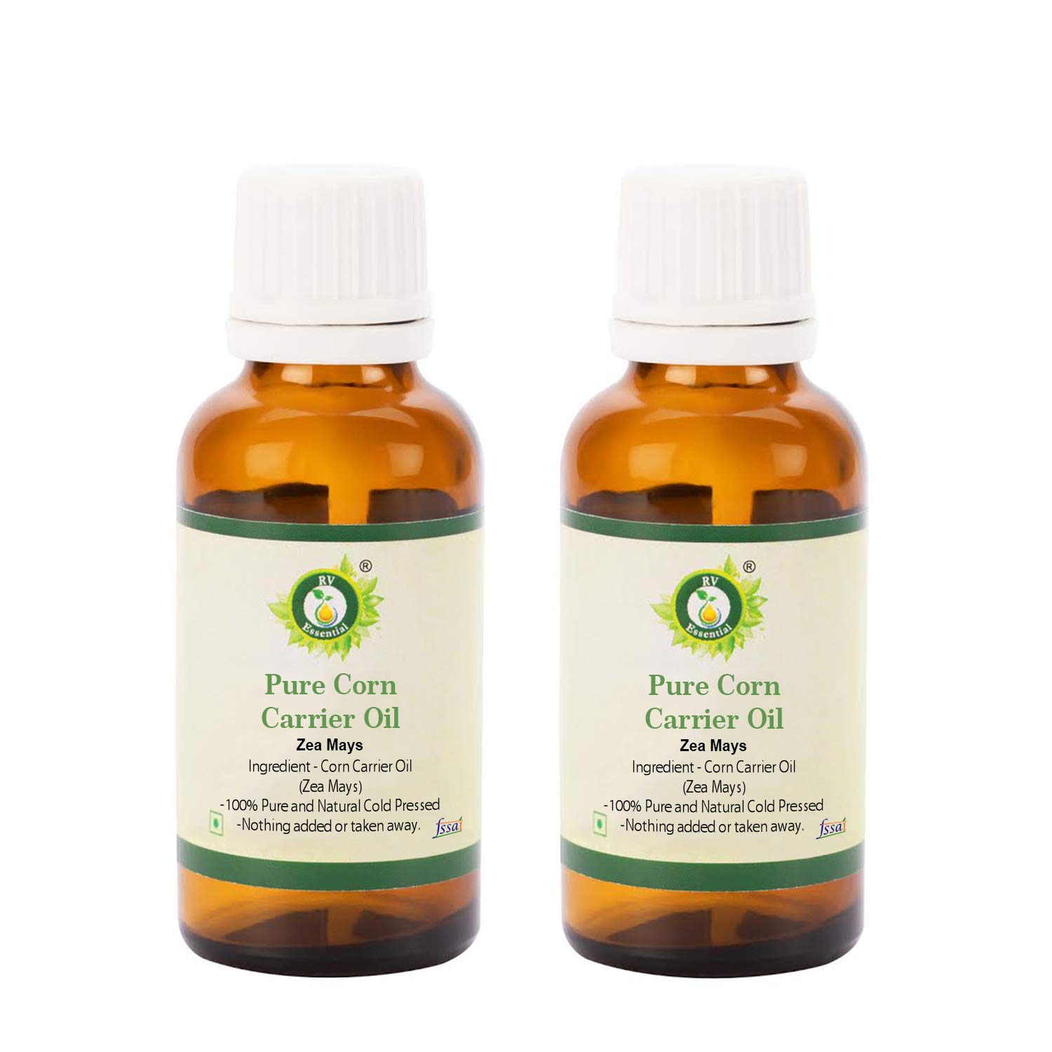 R V Essential Zea Mays Pure Corn Carrier Oil (100ml+100ml) Pack of Two