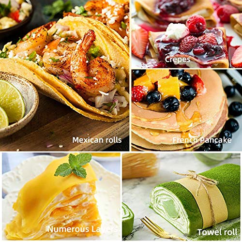 HEYJUDY Non-Stick 8 Inch Flour Corn Tortilla Press Maker, Aluminium Foldable Corn Dough Press Machine Coated Flat Bread Press Makers Easy Cleaning for Restaurant Kitchen