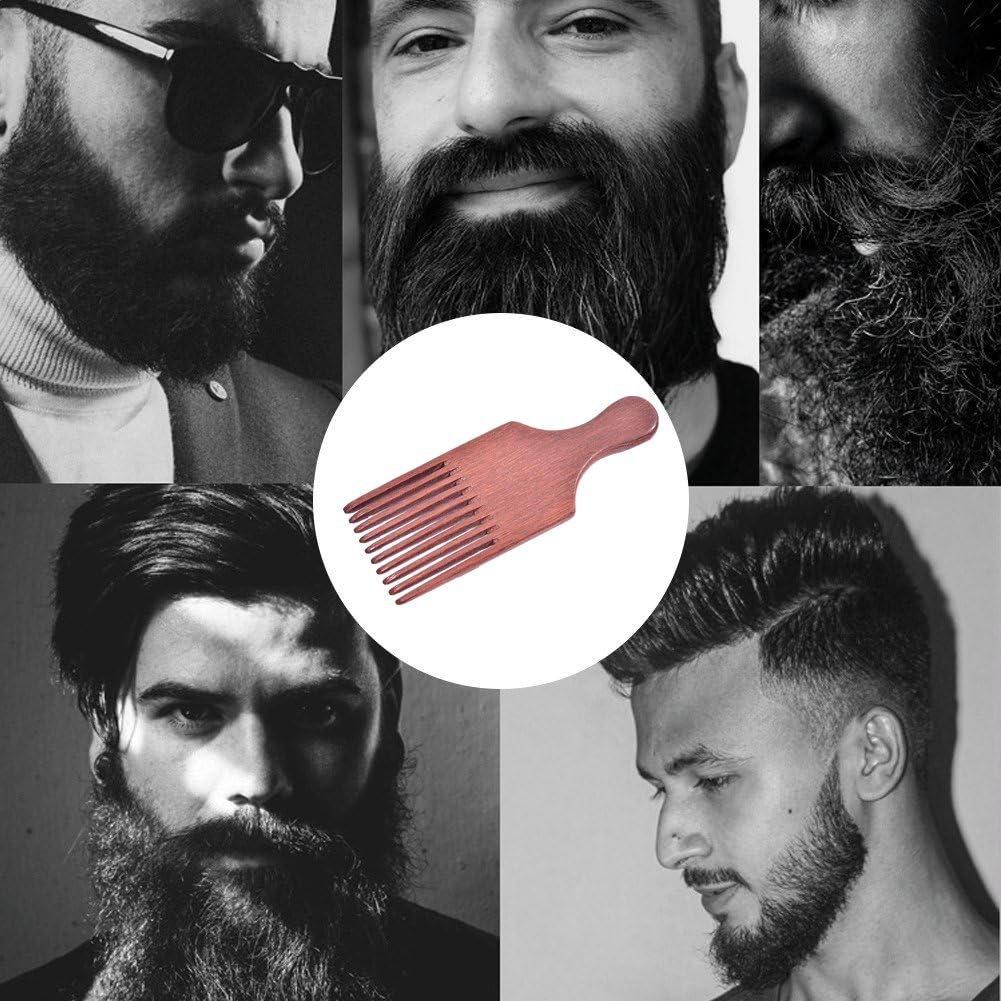 Drewniany grzebień afro do podnoszenia włosów grzebień do brody grzebień curl Volumiser grzebień profesjonalny rozczesujący prosty grzebień narzędzie do pielęgnacji dla mężczyzn