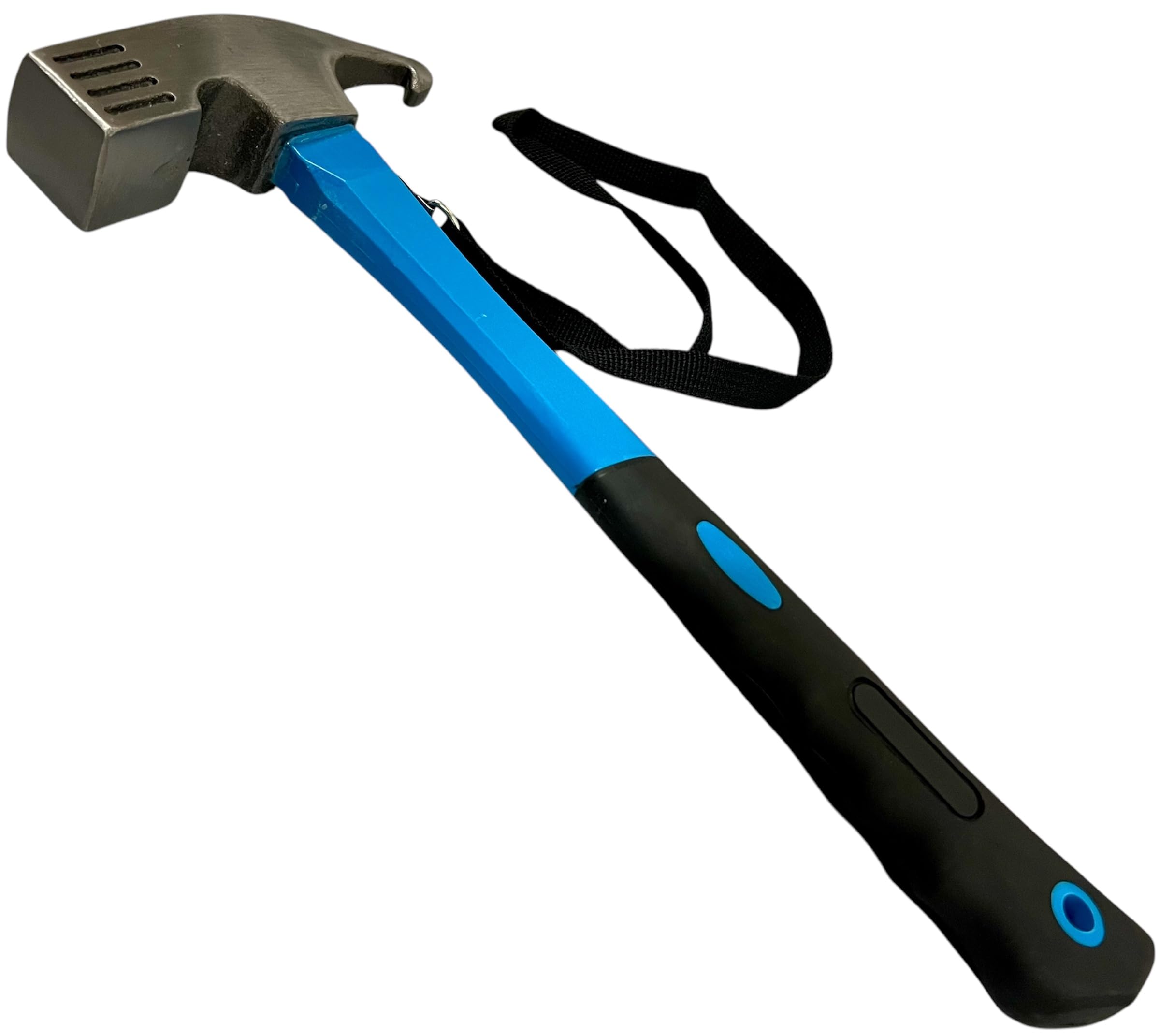 Marteau de tente avec extracteur de sardines – Marteau de camping avec dragonne – Marteau de camping pratique et robuste pour tente et arracher les piquets – Idéal pour tente, sol dur et