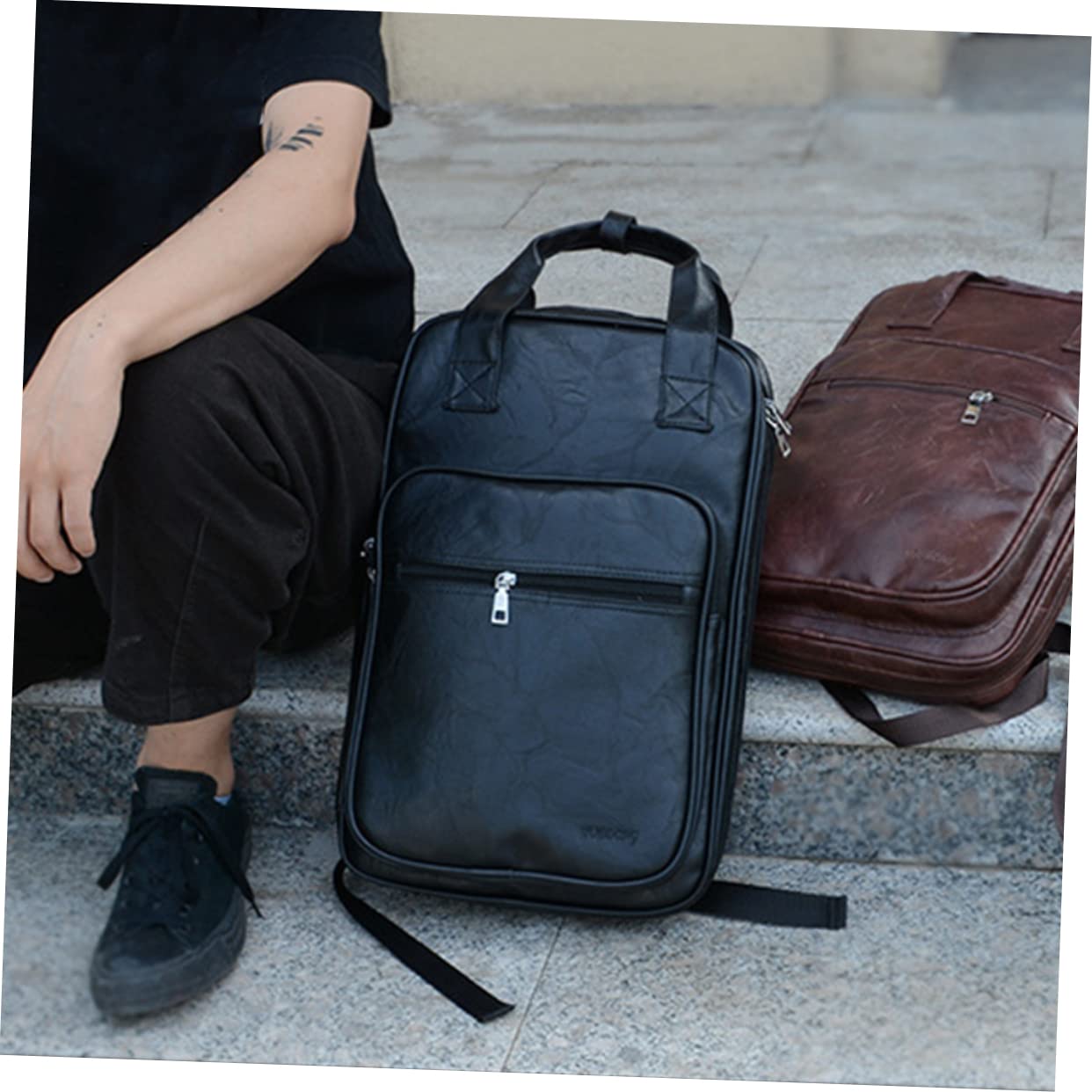 Borsa per Bacchette da Batteria in Pu+ Cotone + 420d, Resistente e Capiente per Spartiti e Libri, per Studenti e Insegnanti