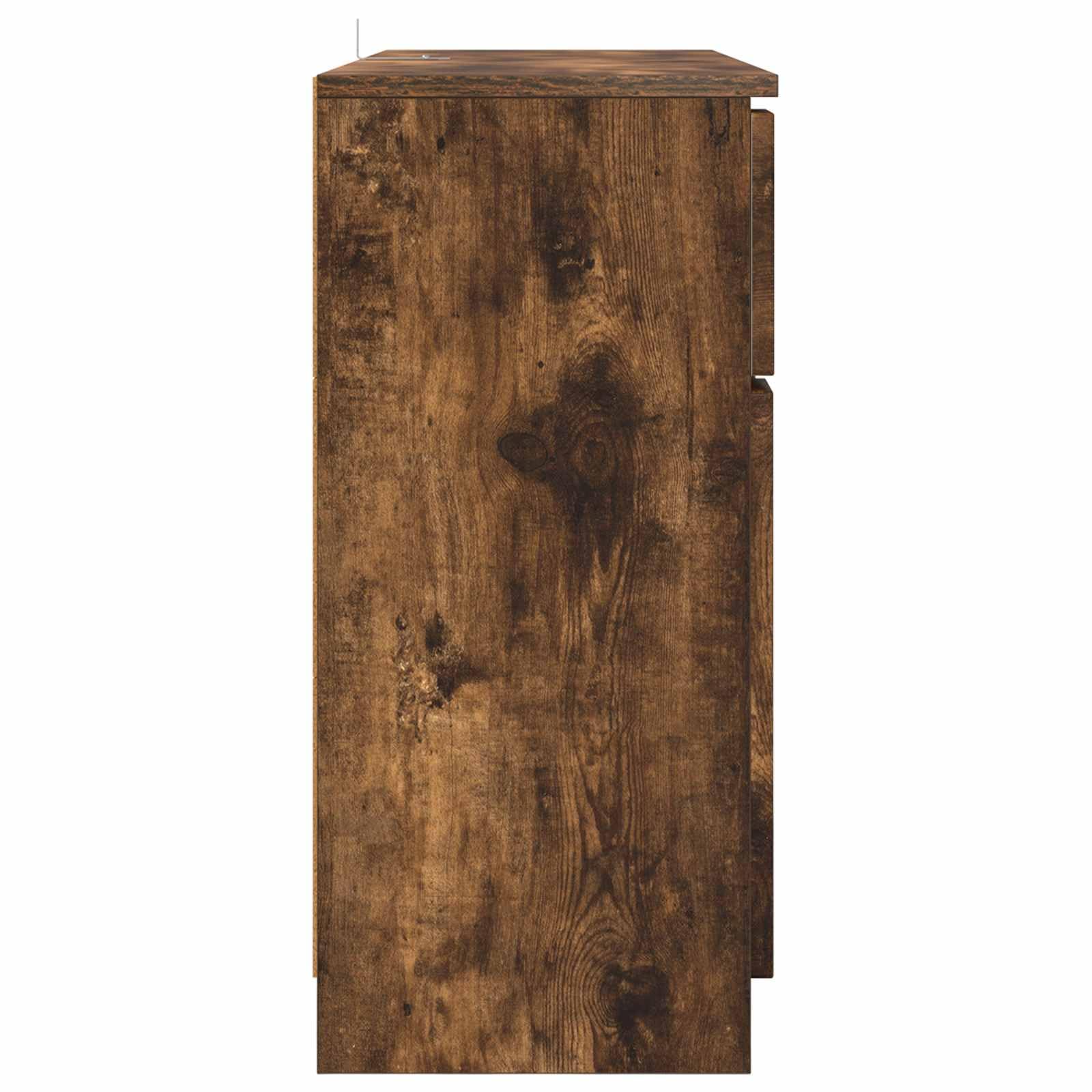 Credenza Rovere Fumato 100 x 30 x 65,6 Legno Ingegneria | Mobile TV, Conservazione Soggiorno, Cassetti Scorrevoli, Design Moderno, Manutenzione Facile