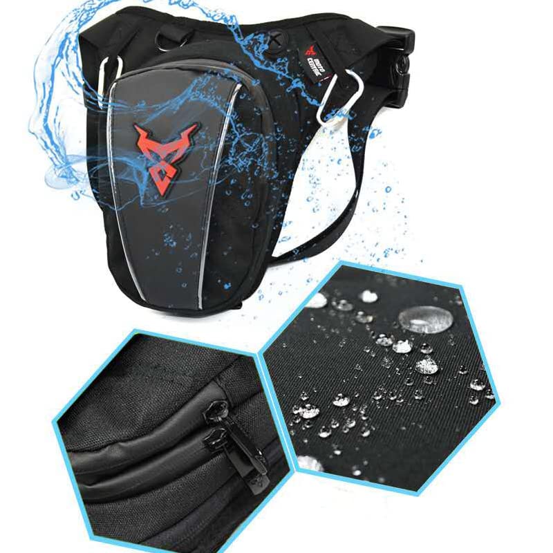Beintasche Herren Motorradtropfen Taille Bein Bag Oberschenkel Gürtel Hüfte Bum wasserdichte Motorrad Reise Fanny Pack Taschen Motorrad Beintasche(Green Remark)