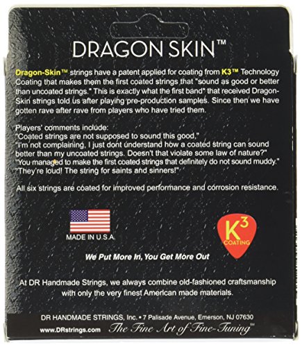 Dr Cordes Dse-2/10 Dragon Skin clair avec revêtement en acier plaqué nickel Cordes pour guitare électrique Value Pack - Les Beatles, Paul McCartney, John Lennon, RIngo Starr, George Harrison Dr Cordes Dse-2/10 Dragon Skin clair avec revêtement en acier plaqué nickel Cordes pour guitare électrique Value Pack – Image 3