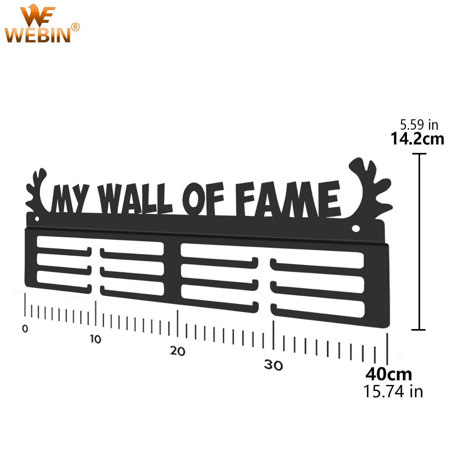 SanZHONGsd My Wall of Fame Medaille Houder Display Hanger Rack, Stevig Staal Metaal, Wandmontage