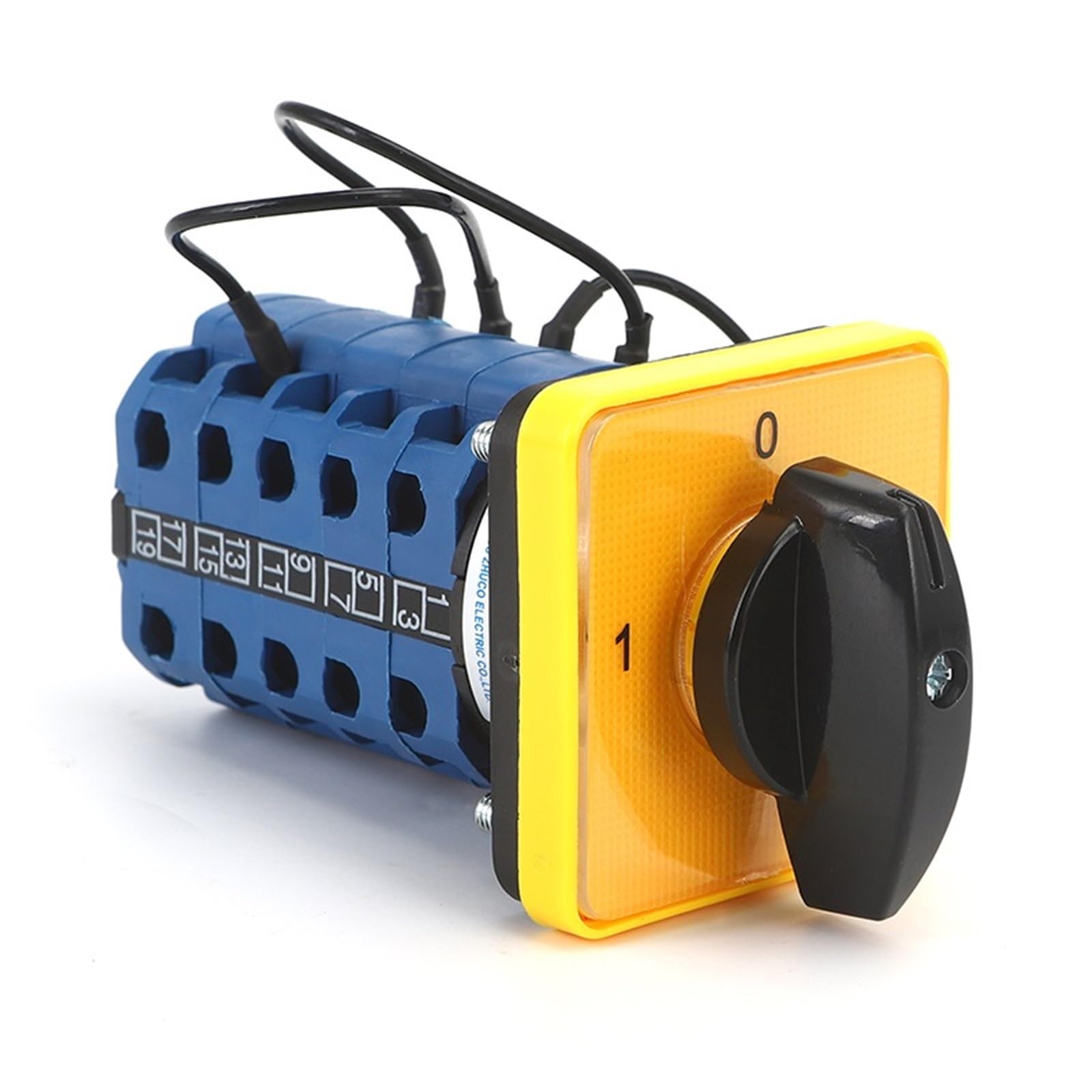 SZW26/LW26-20/D307.5GL 20Amp 5 polos 3 posiciones 1-0-2 interruptor de leva giratorio de transferencia de cambio eléctrico montado en Panel amarillo 1 Uds