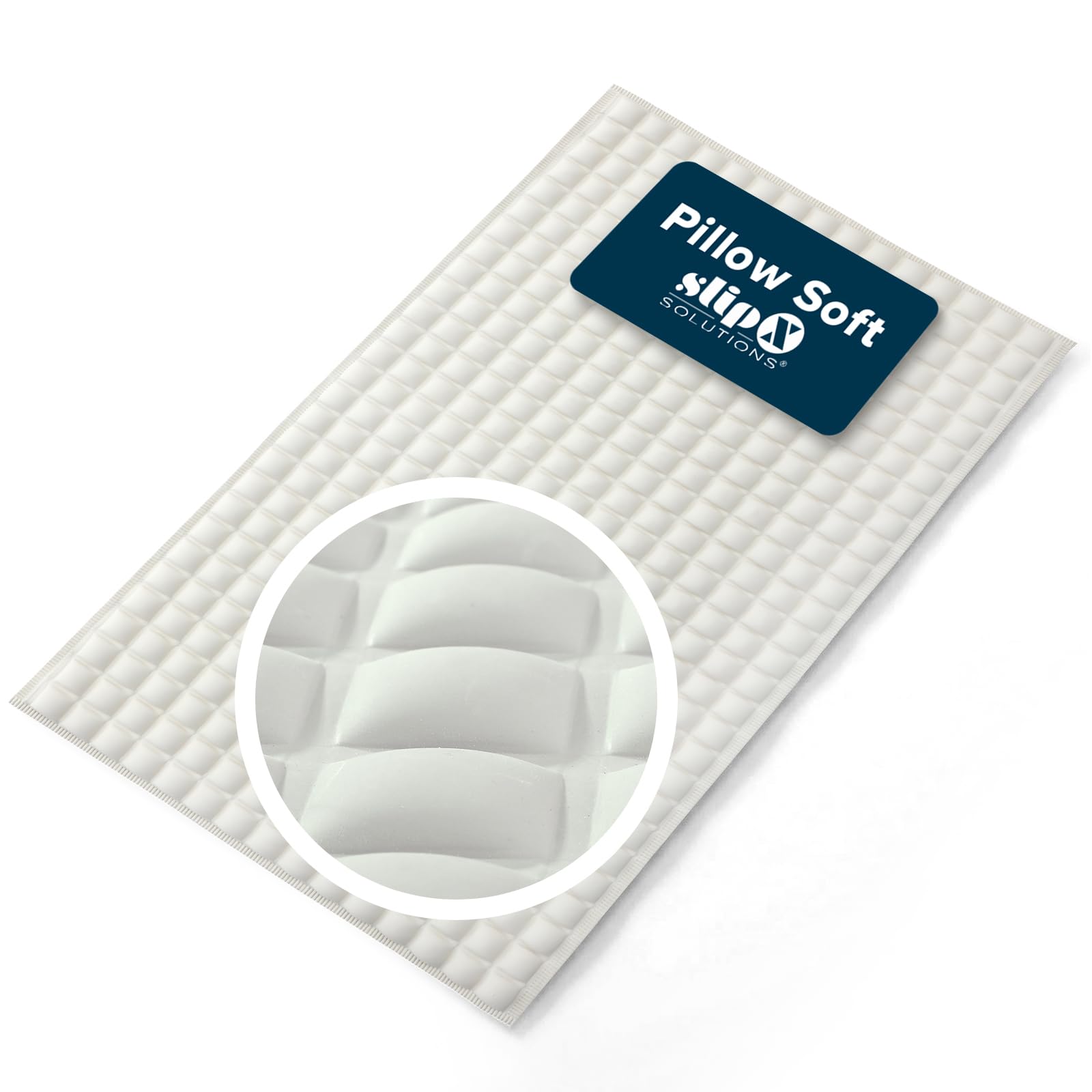 Pillow Top Cushioned Bath Mat, Non Slip Comfort Underfoot, 700 Air-Filled Pillows, Soft Shower Mat, Strong Suction Cups, Cream