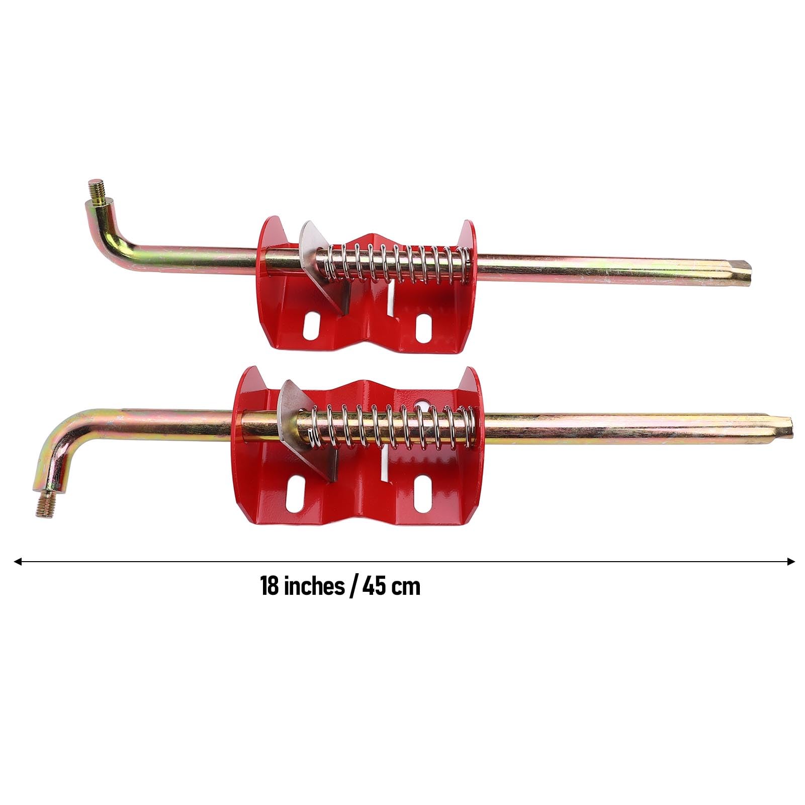 2 Sets Cane Bolt Farm Gate Anchor, 18 Inch Secure Locking Garden Gate Drop Rod Kit, Alloy Steel Cane Bolt Tube Gate Stop for Small Farms, Ranches, Livestock Enclosures