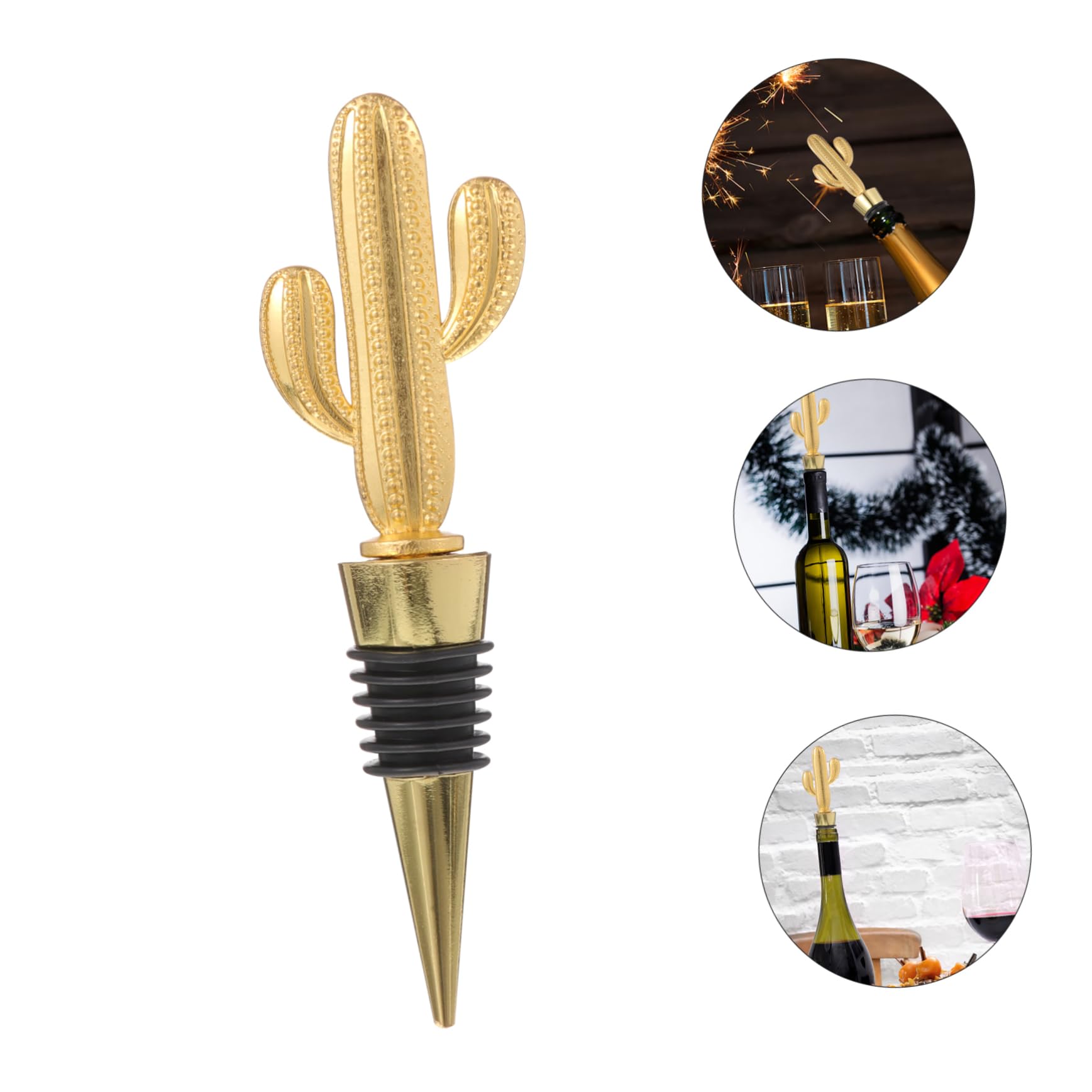 TOPBATHY 6 Pz tappo del vino di cactus tappo per vino riutilizzabile nuovi tappi per vino kit vino decorazioni festa decorazioni feste scatola del kit tappo vino tappi per vino cactus lega