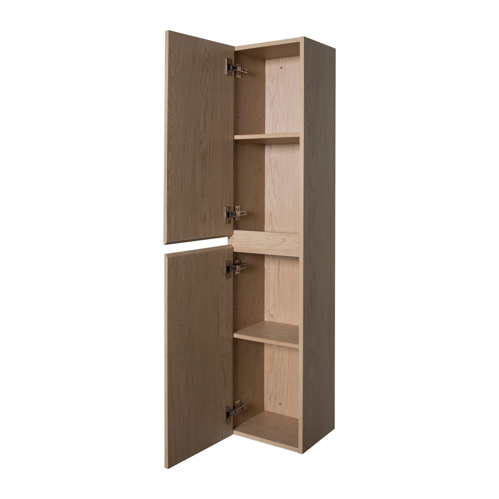 MOB-IN Ensemble Meuble Simple Vasque 60cm avec Vasque et Colonne Sorrento Décor chêne