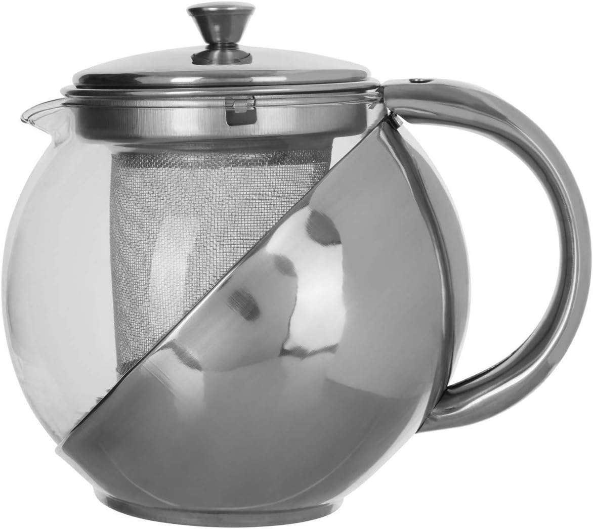 Premier Housewares Teapot with Infuser, Stainless Steel 700 ml