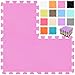 qqpp Tappeto Bambini Puzzle con Certificato CE in Morbido Gomma Eva | Tappeti da Gioco per Bambina | Tatami. 18 Pezzi (30 * 30 * 1cm), Rosa. QQC-Cb18N