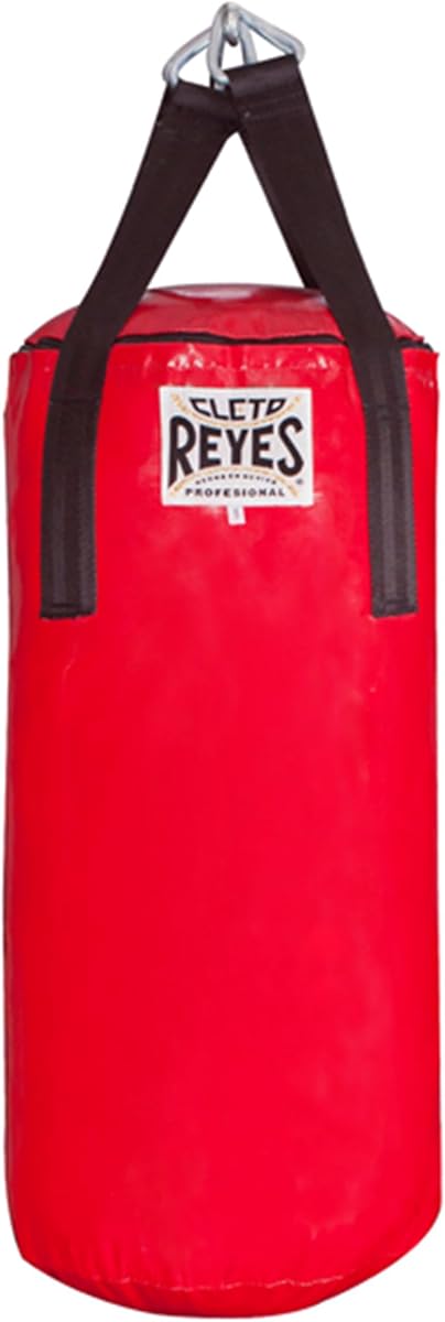 Saco de boxeo pesado para colgar para adultos, equipo de entrenamiento de boxeo, MMA, Kickboxing, Muay Thai, lona de nailon, pequeño, rojo clásico