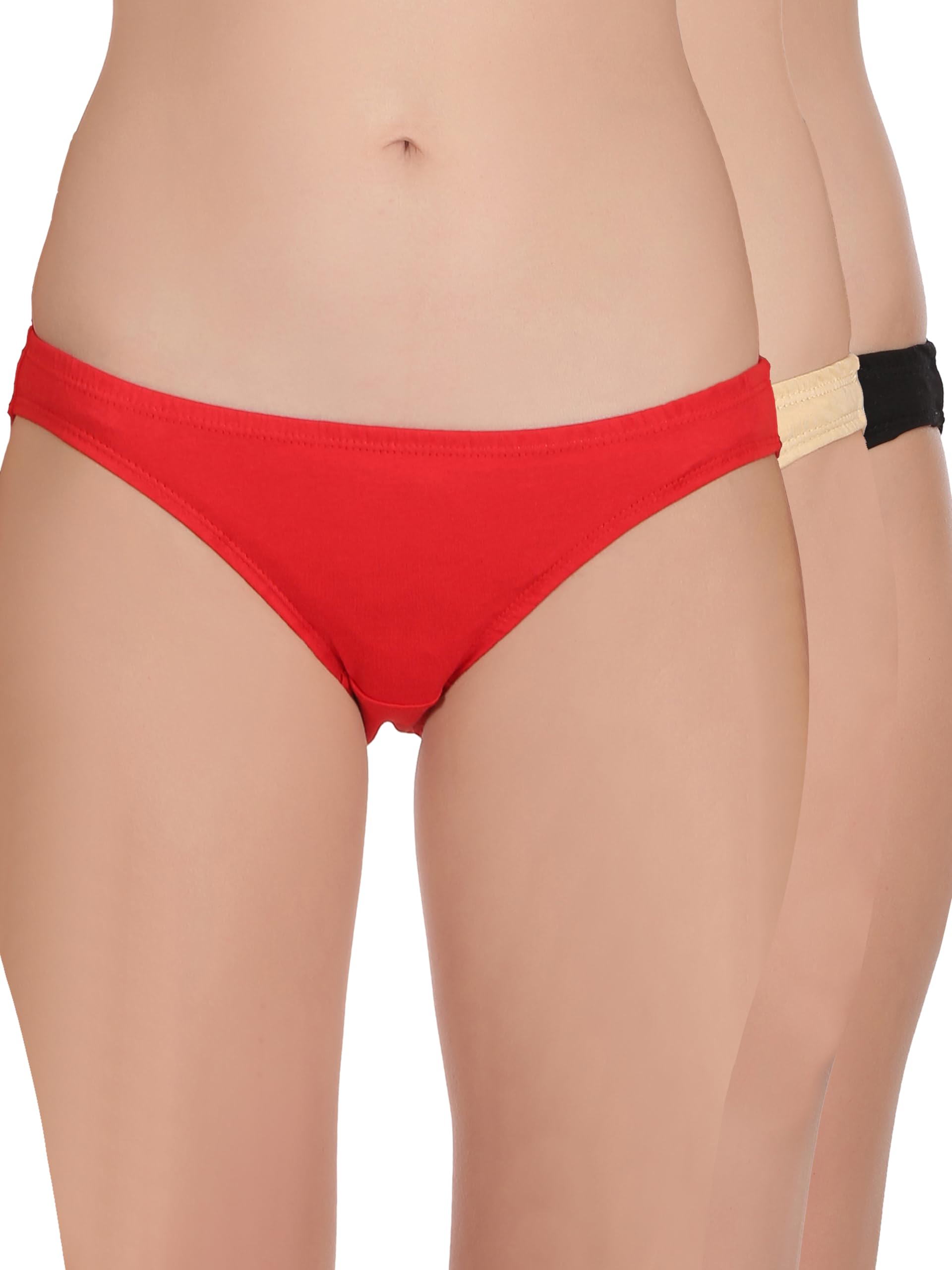 selfcare Women's Cotton Lycra Solid Panties Bikini Briefs Set (Pack of 3) (SN2443-L)-picture-21