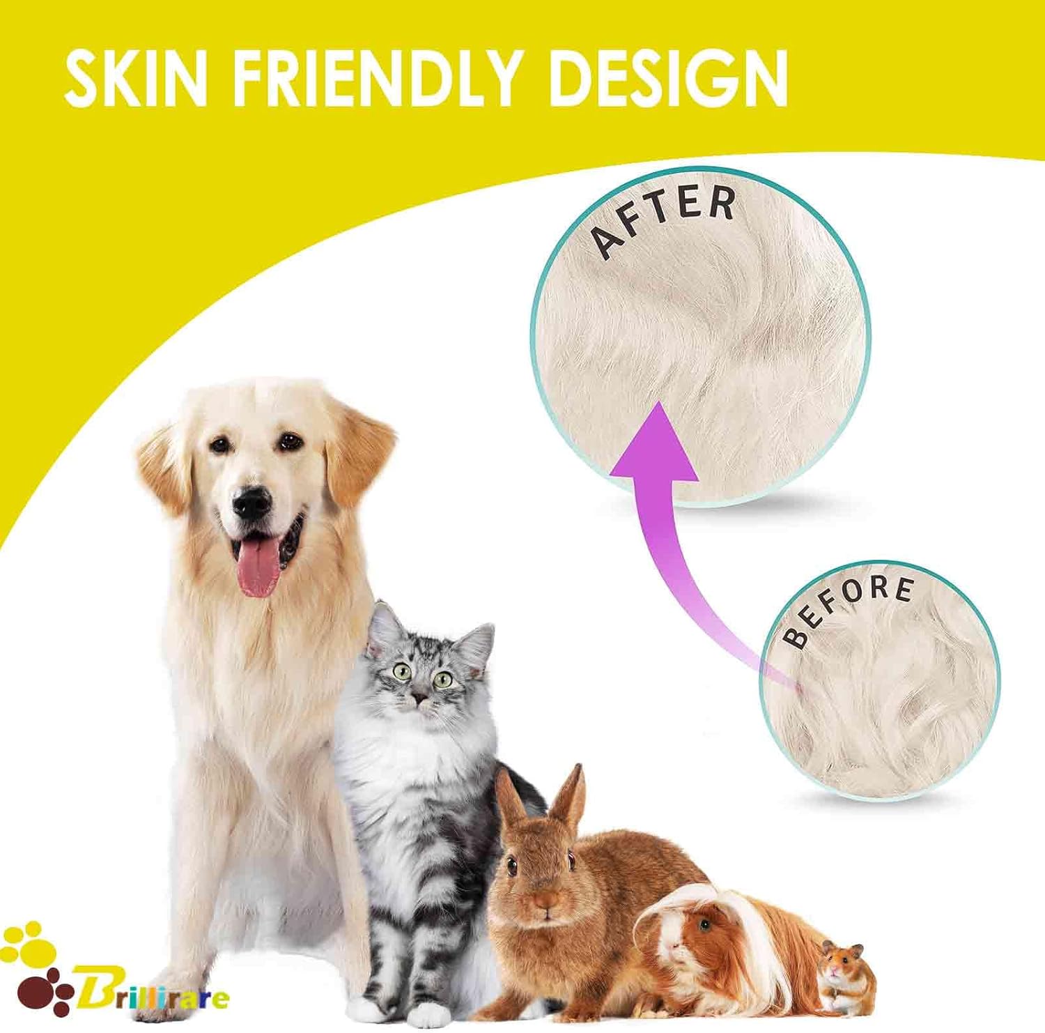 Brillirare 4 Pack Flea Lice Comb, Stainless Steel Dog Cat Grooming Combs with Rounded Teeth, Double Sided Professional Pet Tear Stain Remover, Dematting Tool for Small, Medium & Large Pets 9 61iA2rM+nyL. AC SL1500