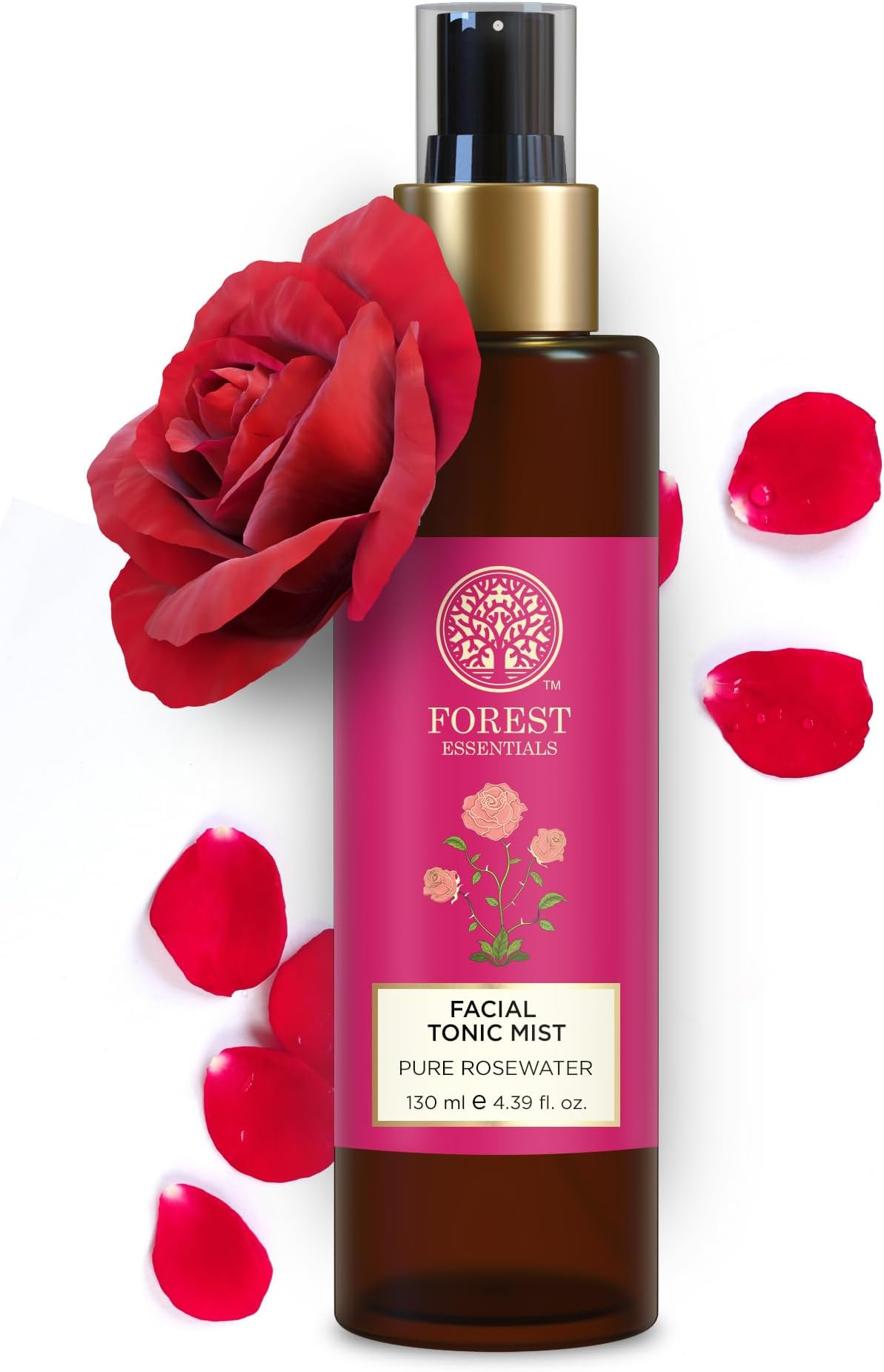 Forest Essentials フェイシャルトニックミスト ピュアローズウォーター 130ml (フェイストナー)