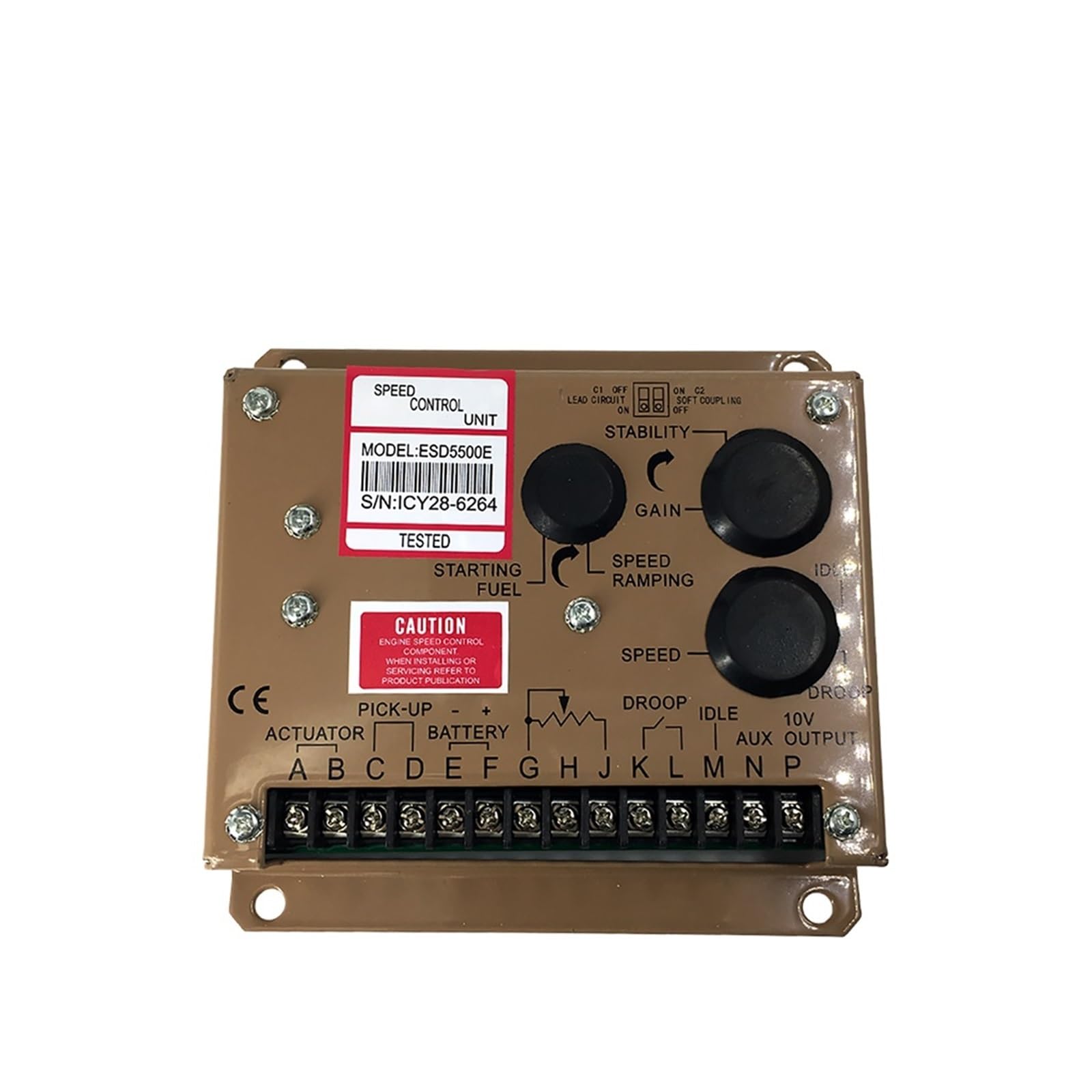 Motordrehzahlregler 1set Diesel Generator Controller Antrieb ADC225 12V 24V MPU Sensor 3034572 Geschwindigkeit Control ESD5500E (Color : 24V)